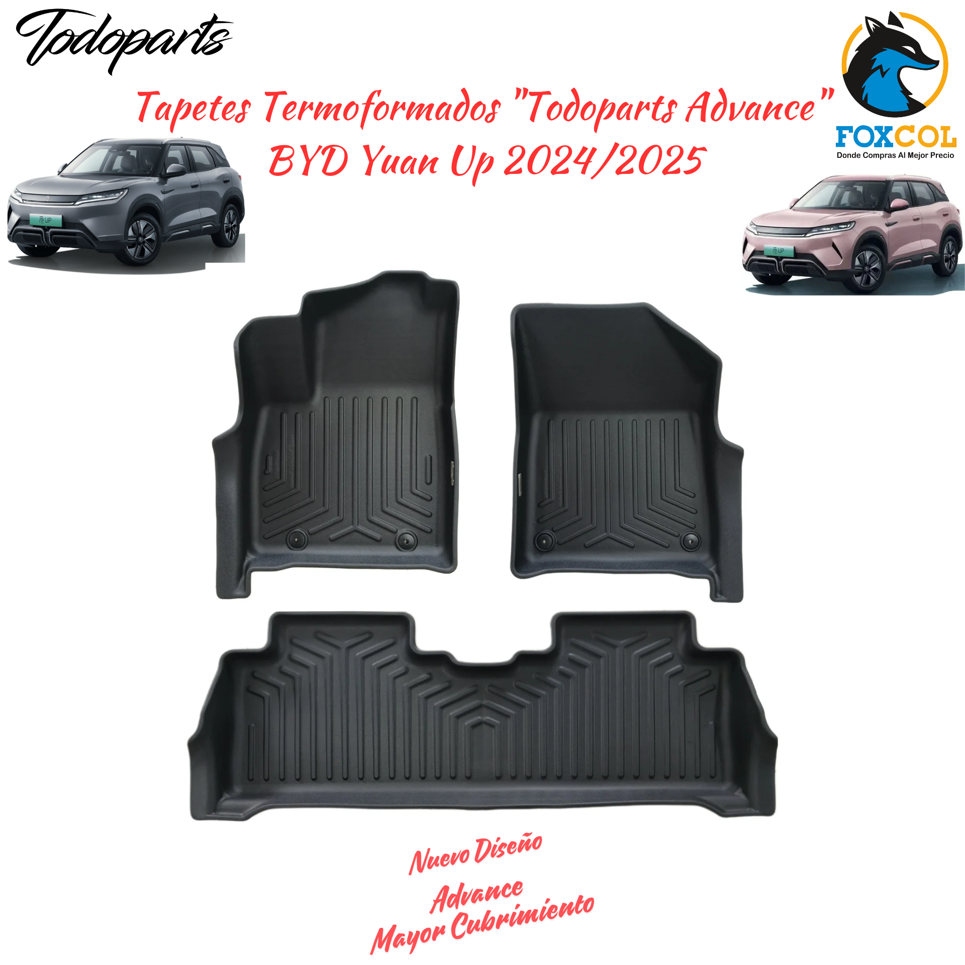 Tapetes Termoformados Todoparts Advance BYD Yuan Up