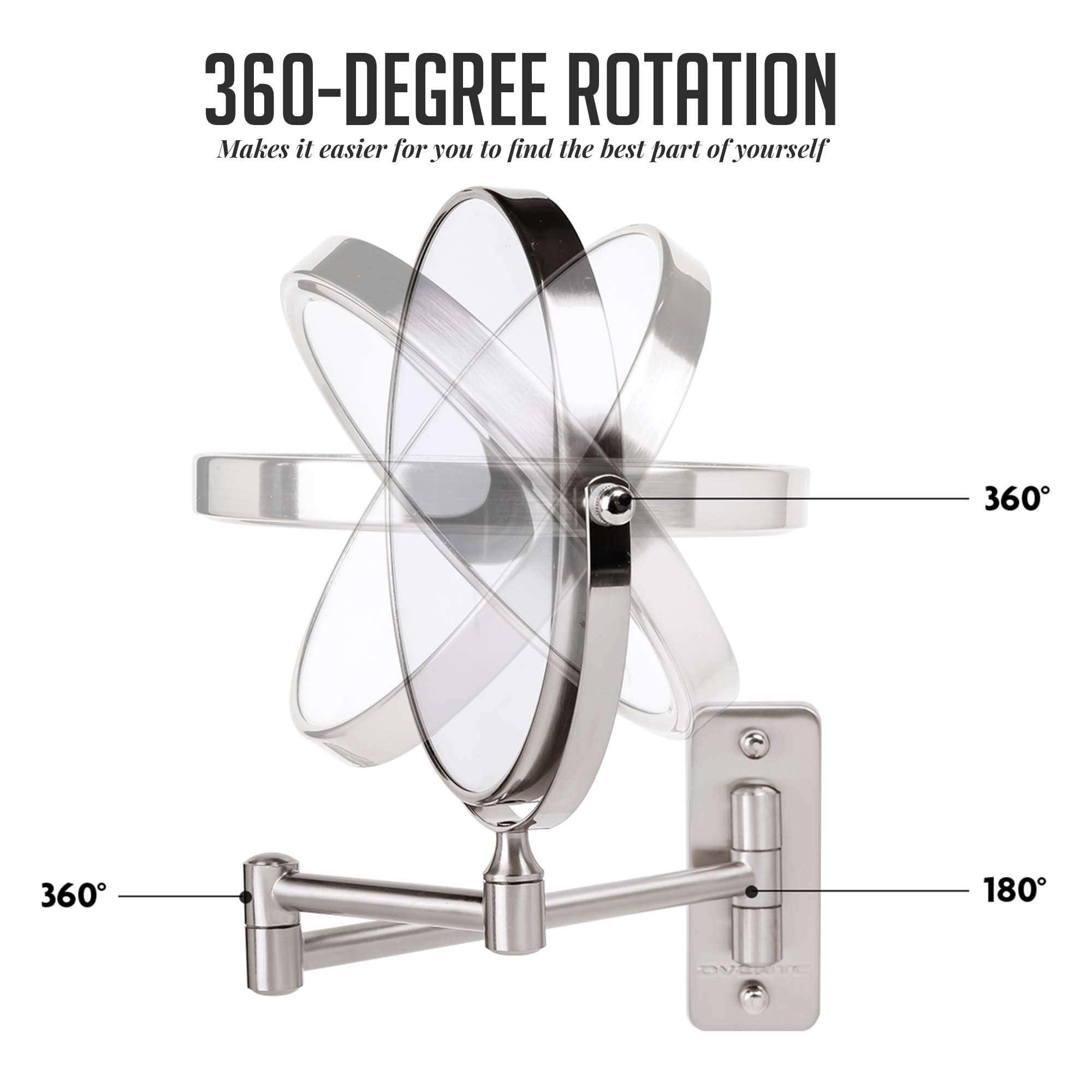 Espejo De Baño Extensible Doble Cara Brazo Plegable 1X 7X 9 Pulgadas. - FOXCOL Colombia