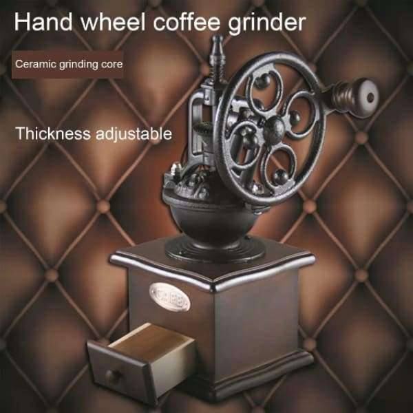 Molinillo de café manual de volante marrón clásico original de