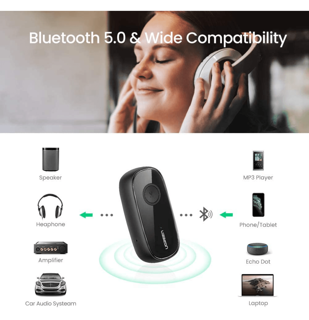 Receptor Bluetooth 5.0 Ugreen Inalámbrico Para Carro Computador Manos  Libres – FOXCOL