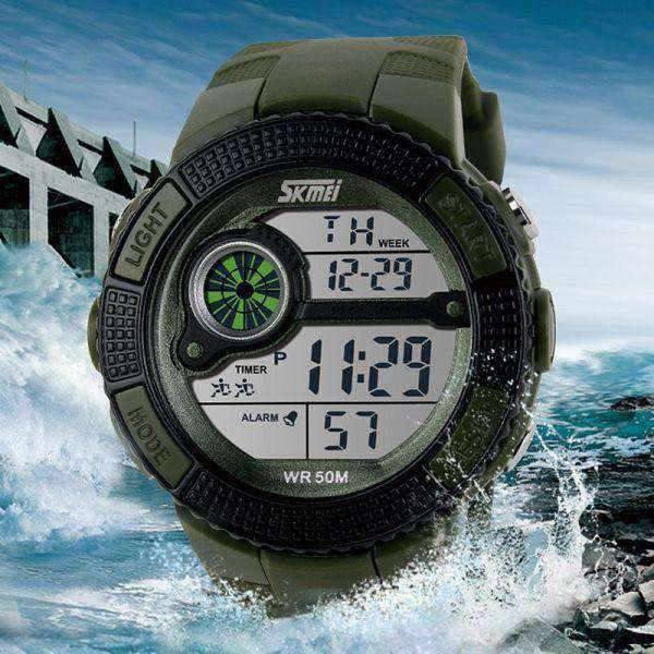 Reloj Deportivo Led Doble Tiempo Cronometro Resistente Al Agua 50 Metros –  FOXCOL